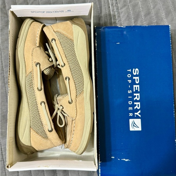 Sperry Top Sider in Laguna Linen/Oat, Size 3 Girls - Picture 2 of 9
